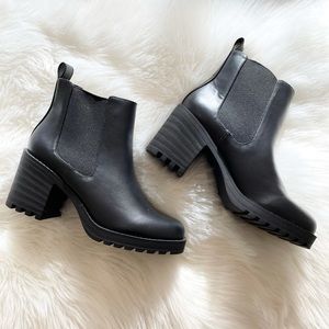 H&M Black Chelsea Chunky Boots